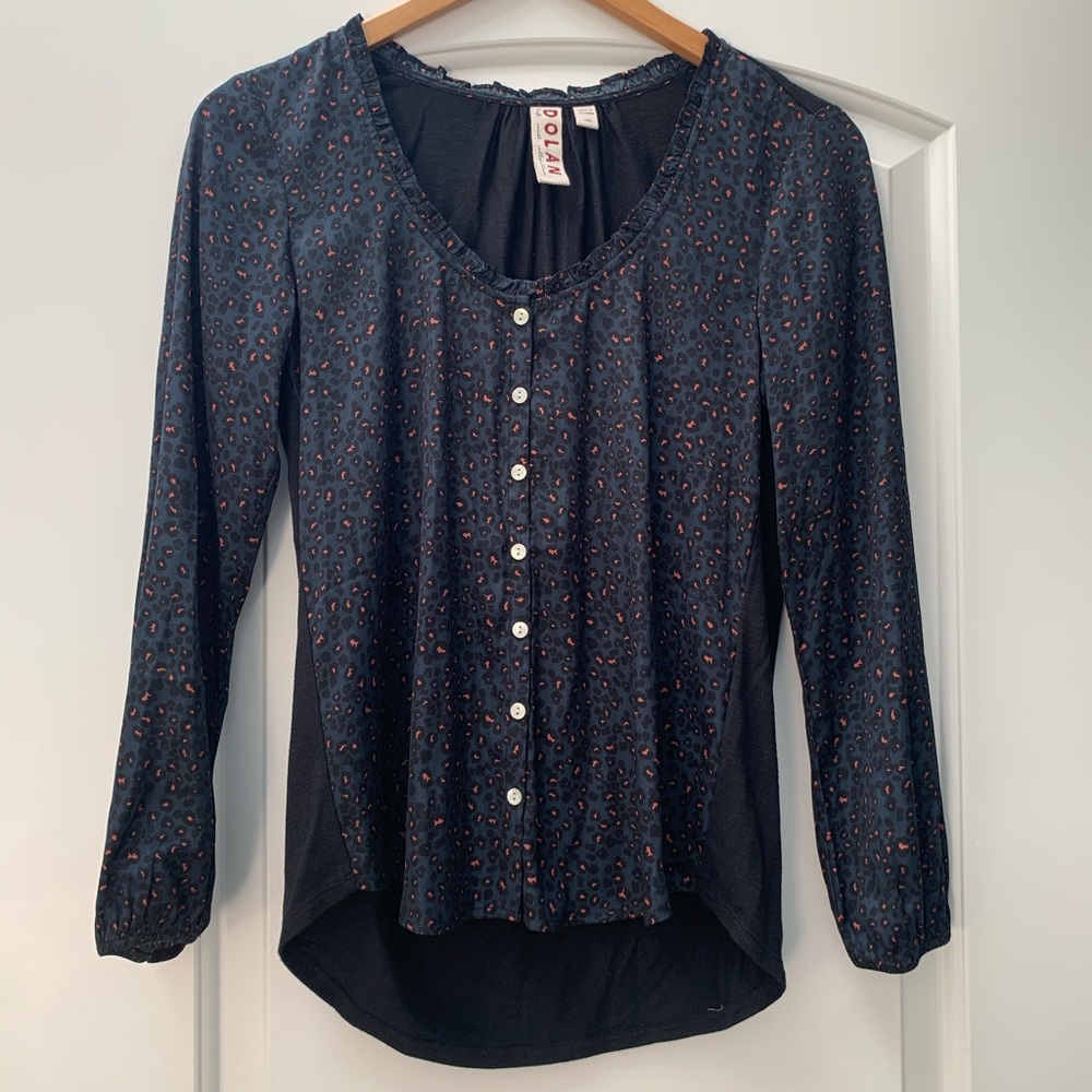 Dolan Animal Print Blouse